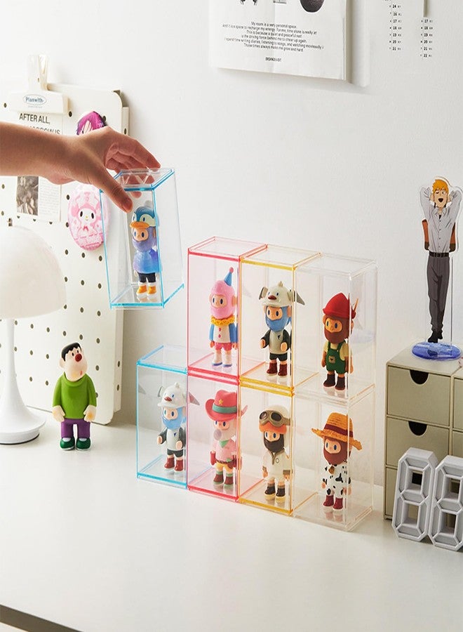 دبليو ام ام 3 صناديق عرض أكريليك ملونة لعرض مجسمات فانكو بوب، صندوق تخزين قابل للتكديس ومقاوم للغبار، مُجمّع بالكامل، مناسب لمجسمات ليغو القابلة للتجميع. - Image 4